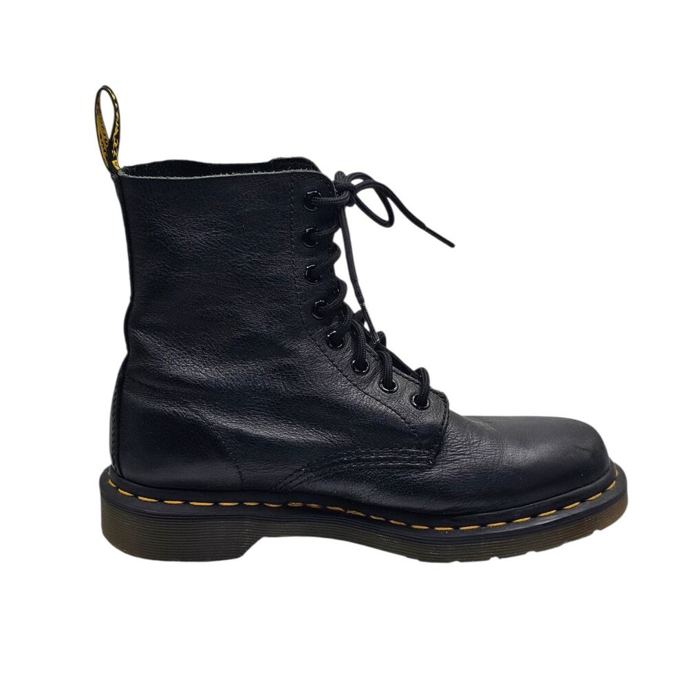 Dr. Martens 1460 Pascal Women's Black Leather Combat Boots Size 7 - Picture 3 of 9